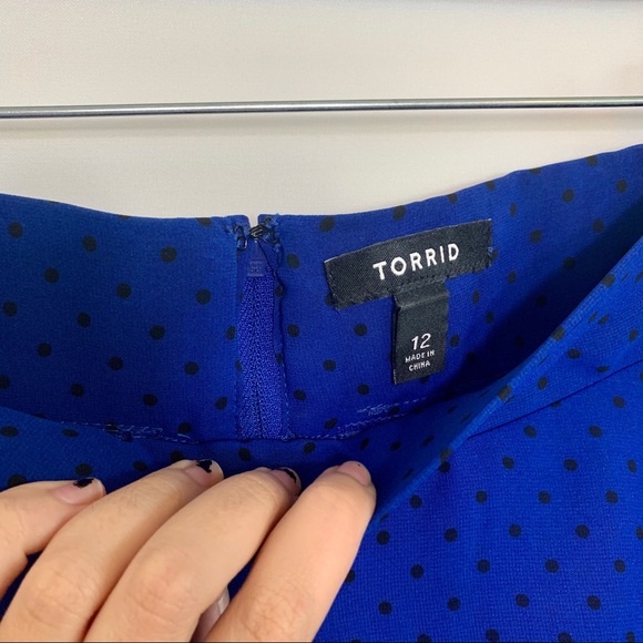 Torrid blue polka dot mini skirt - Picture 9 of 12